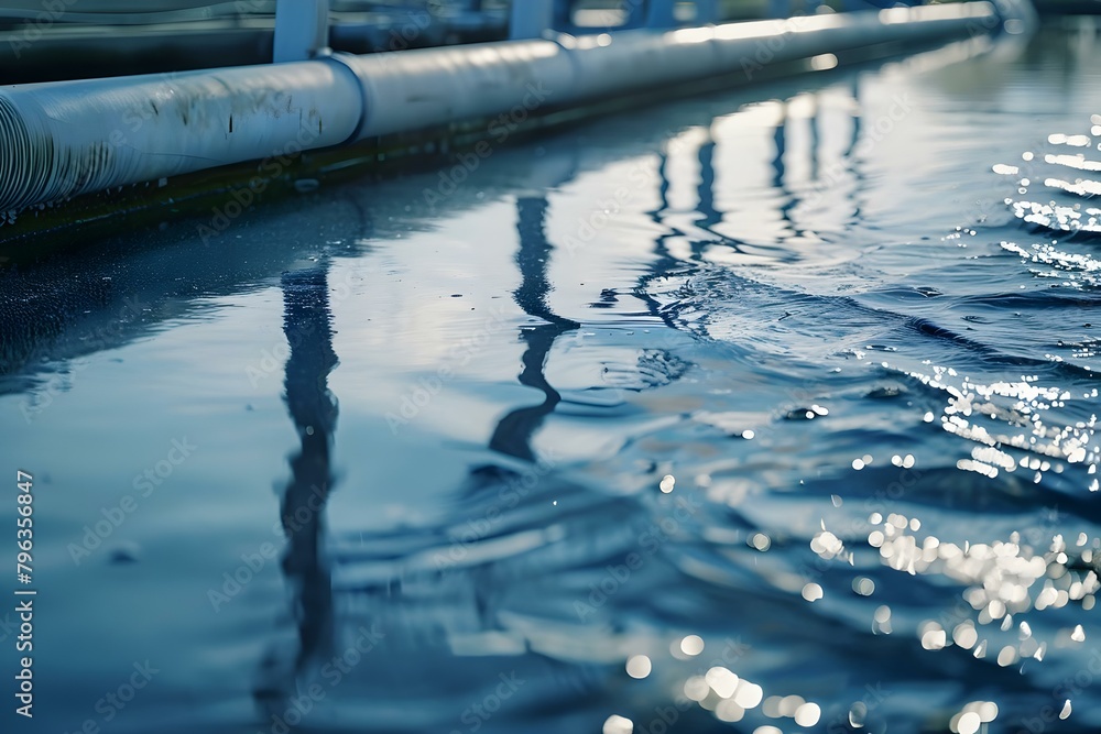 Process of purifying water in a contemporary urban wastewater treatment ...