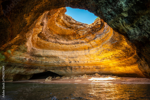 Algar de Benagil or Caves of Benagil, the most famouse cave in Algarve, Portugal