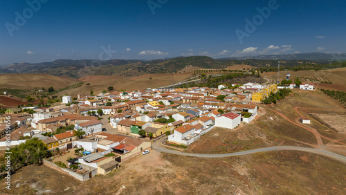 Aerial view of the town of Las Navas de Tolosa (Jaén, Andalusia, Spain) photo