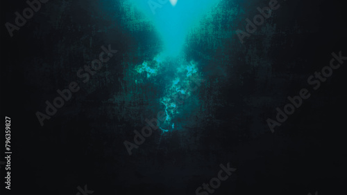 Abstract isolated blue fiery glowing flame on black background. Fire movement isolated on grunge surface. Fire animation. Futuristic vector illustration.