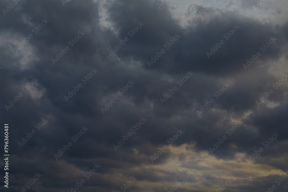 Dark sky with clearings, dramatic sky horizon, sky before the storm, impending storm