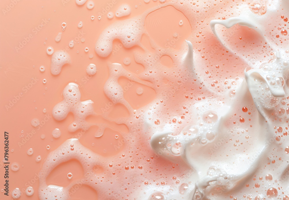 foam bubbles on a pink surface foam bubbles on a pink surface