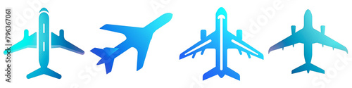 Flight clipart collection, symbol, logos, icons isolated on transparent background