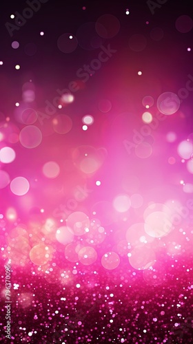 Pink banner dark bokeh particles glitter awards dust gradient abstract background