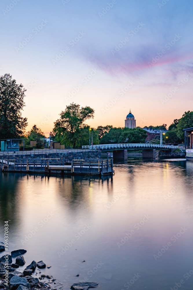 Naklejka premium sunset in the city