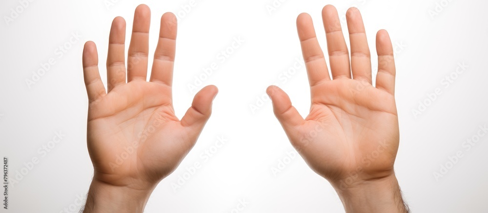 Person raising hands in the air Person raising hands in the air