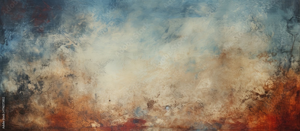 Abstract Sky and Water Painting