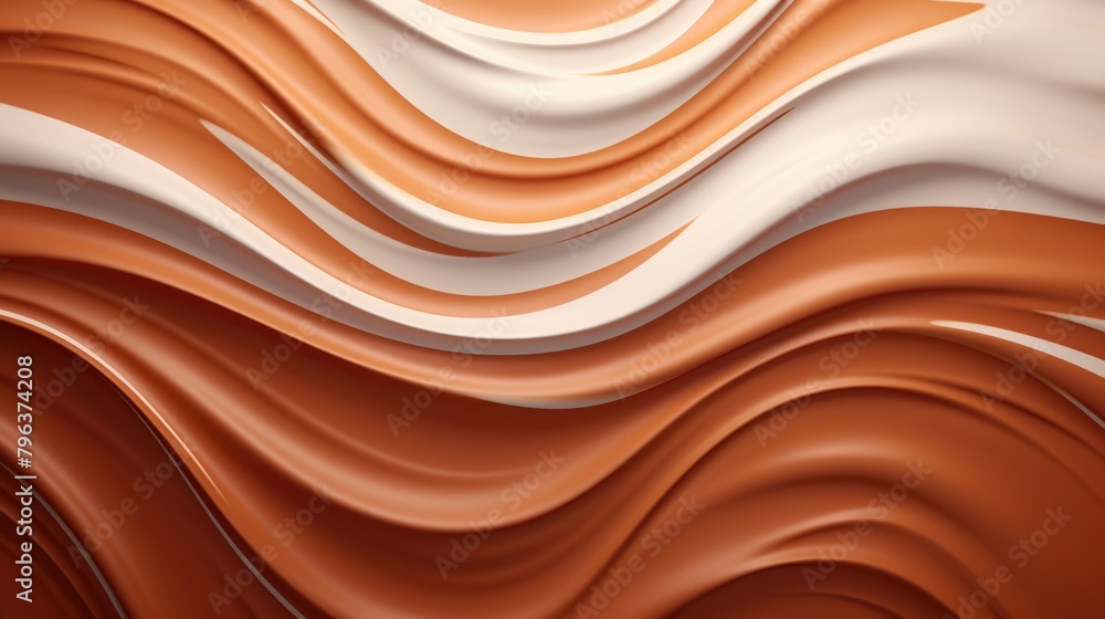 Obraz premium abstract brown wave background coffee concept, ai