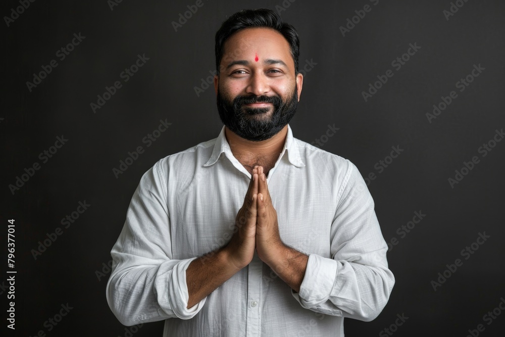 business, office worker and people concept - smiling indian businessman in shirt over grey background. Beautiful simple AI generated image in 4K, unique. business, office worker and people concept - smiling indian businessman in shirt over grey background. Beautiful simple AI generated image in 4K, unique.