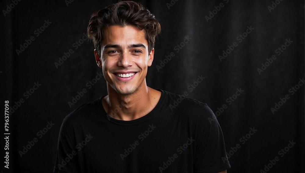 young man smiling high quality image young man smiling high quality image