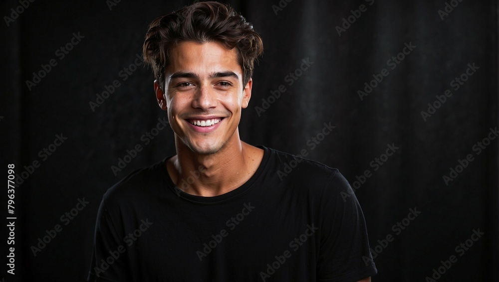 young man smiling high quality image