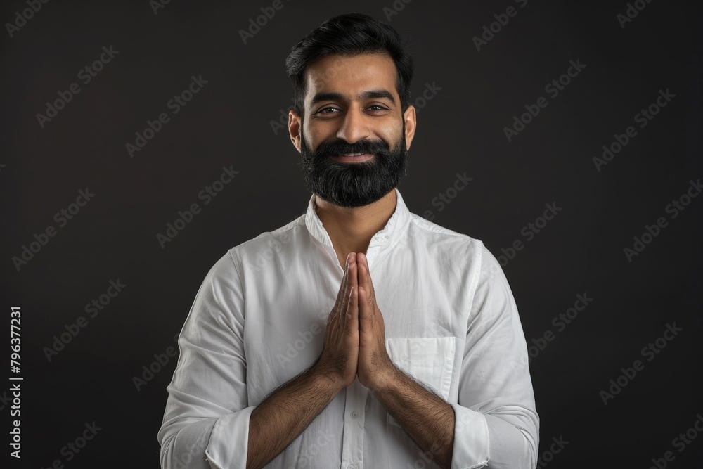 business, office worker and people concept - smiling indian businessman in shirt over grey background. Beautiful simple AI generated image in 4K, unique. business, office worker and people concept - smiling indian businessman in shirt over grey background. Beautiful simple AI generated image in 4K, unique.