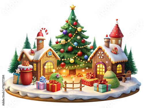 Joyful christmas greeting card