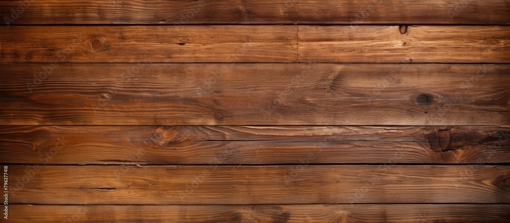 Naklejka premium Close-up of weathered wooden panel with warm brown hue
