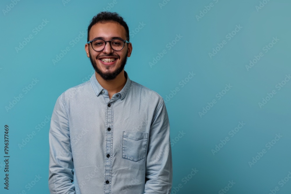 business, office worker and people concept - smiling indian businessman in shirt over grey background. Beautiful simple AI generated image in 4K, unique. business, office worker and people concept - smiling indian businessman in shirt over grey background. Beautiful simple AI generated image in 4K, unique.