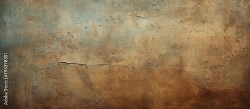 Close-up of wall painted in brown and blue