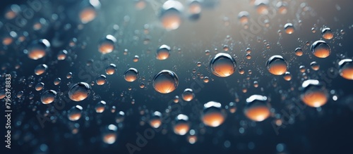 Water droplets on a window photo