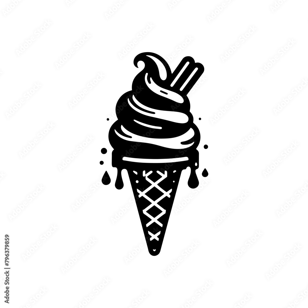 Easy-to-Use Ice Cream Silhouette Graphic, Ice Cream Cone Illustration
Easy-to-Use Ice Cream Silhouette Graphic, Ice Cream Cone Illustration