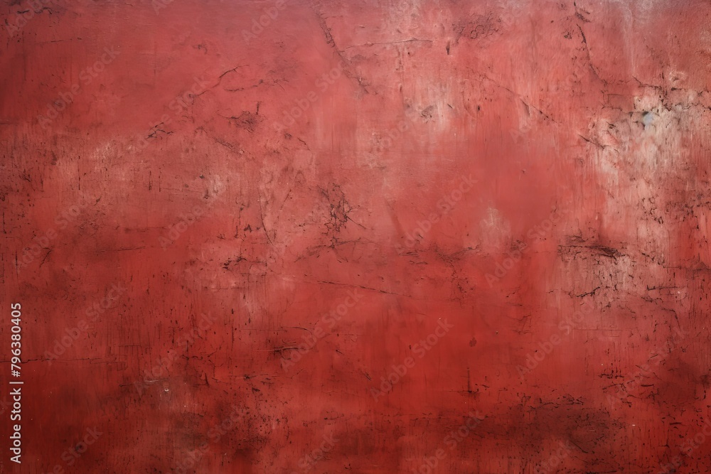 Red old scratched surface background blank empty with copy space 