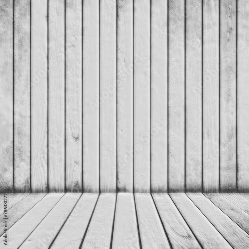 White old wood or wooden vintage plank floor and wall surface background  as a vintage pattern layout for retro, grunge and creative projects  in constructions, architecture and interior design