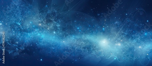 Blue starscape with twisting pattern photo