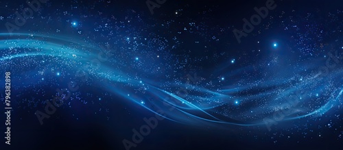 Blue starlight swirl on background photo