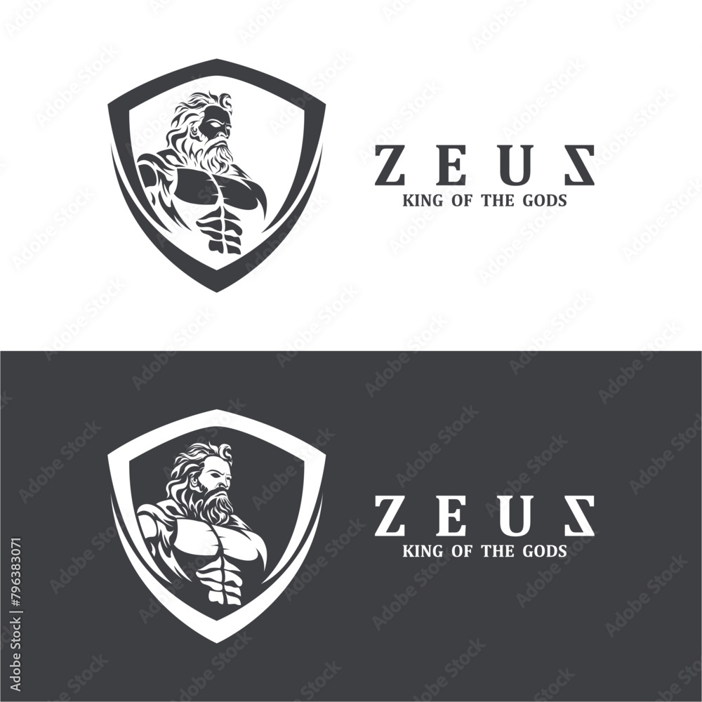 Zeus logo design vector illustration. suitable for any business, gaming brand and brand company Zeus logo design vector illustration. suitable for any business, gaming brand and brand company