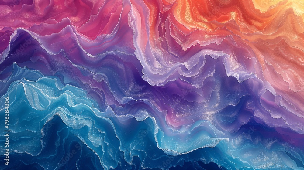 Vibrant Agate-Inspired Fluid Art Background Vibrant Agate-Inspired Fluid Art Background