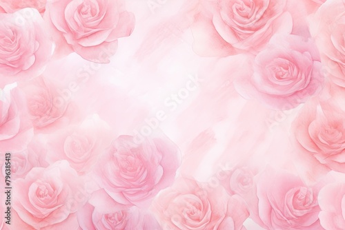 Rose watercolor background texture soft abstract illustration blank empty with copy space 
