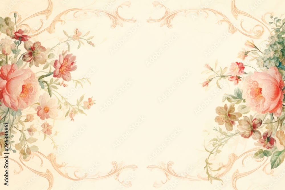 Illustration of flower frame backgrounds painting pattern.