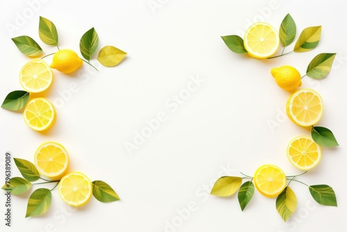 Lemon origami border lemon fruit plant. © Rawpixel.com
