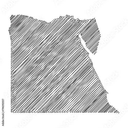 egypt thread map line vector illustration