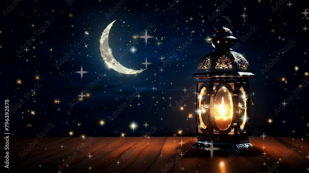 lantern in the ramadhan night. seamless looping time-lapse virtual 4k video animation background lantern in the ramadhan night. seamless looping time-lapse virtual 4k video animation background