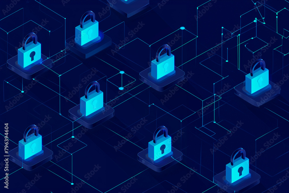 Padlock network, cyber security systems Padlock network, cyber security systems