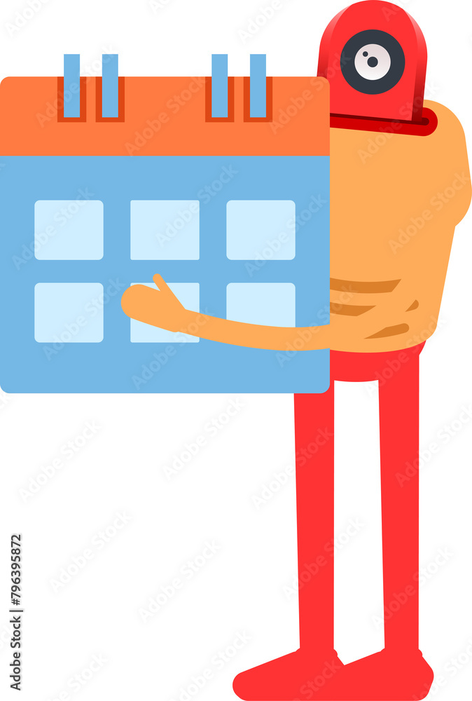 Humanoid Character Holding Calendar
Humanoid Character Holding Calendar