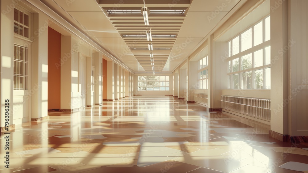 Detailed image of a spacious hall that combines comfort with practicality, featuring air vents and open spaces for easy air flow Detailed image of a spacious hall that combines comfort with practicality, featuring air vents and open spaces for easy air flow