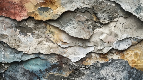 Intricate abstract background made from a collage of diverse Earth textures, highlighting the beauty of natural patterns