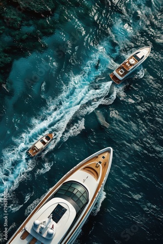 A picture of a couple of boats floating in the water. Suitable for travel brochures