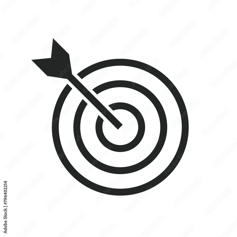 Targeting Goal Icon Isolated on White Background