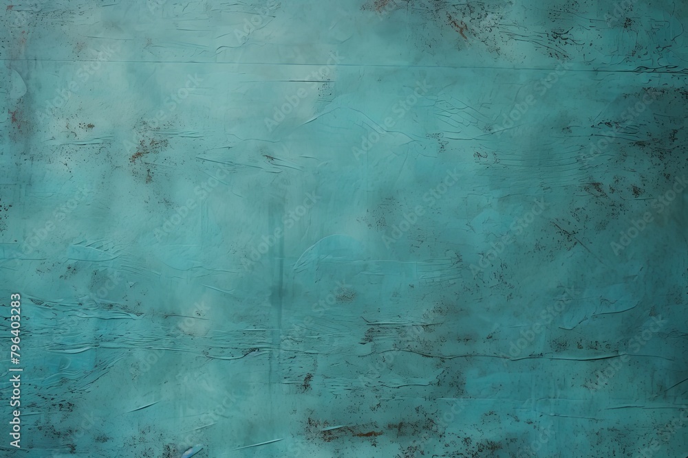 Teal old scratched surface background blank empty with copy space 
