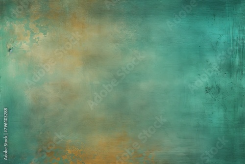 Teal old scratched surface background blank empty with copy space 
