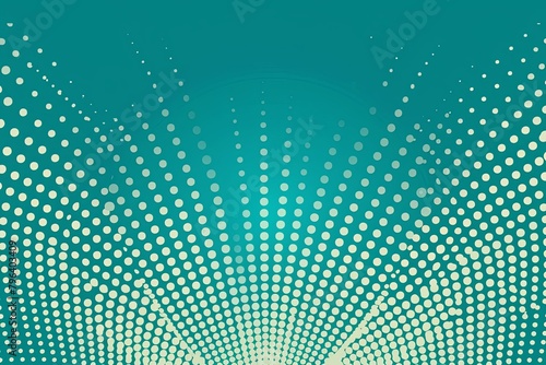 Teal pop art background in retro comic style with halftone dots  vector illustration of backdrop with isolated dots blank empty with copy space