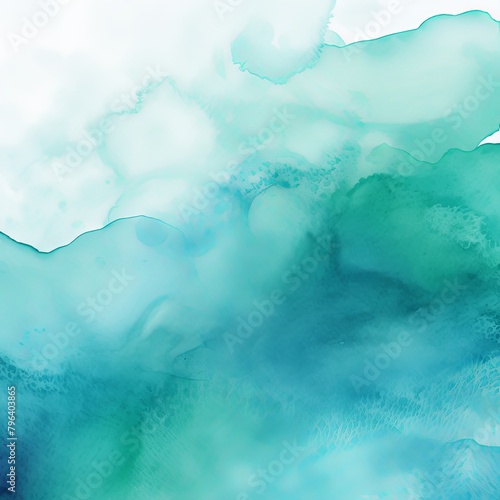 Teal watercolor background texture soft abstract illustration blank empty with copy space 