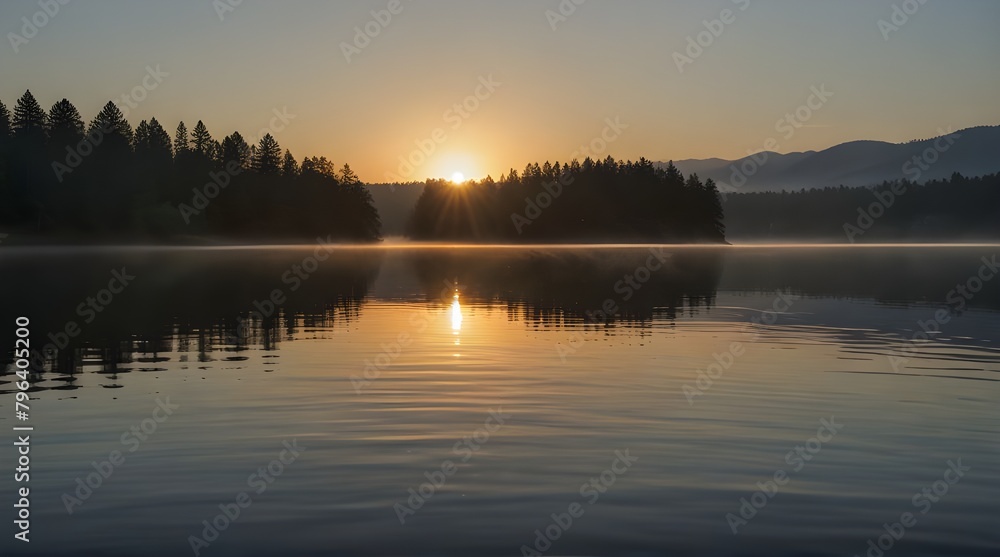 Surface art of water with sunset.generative.ai Surface art of water with sunset.generative.ai