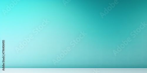 Turquoise Gradient Background, simple form and blend of color spaces as contemporary background graphic backdrop blank empty with copy space