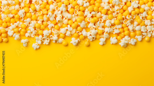 Top view of popcorn
