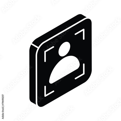 Well designed icon of user recognition, user scanning vector design 