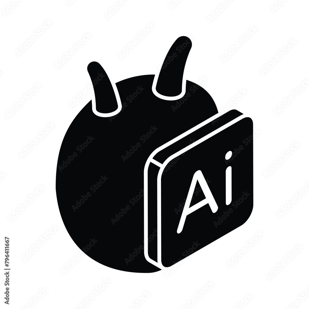 Creatively crafted isometric icon of ai robot, ready to use vector Creatively crafted isometric icon of ai robot, ready to use vector