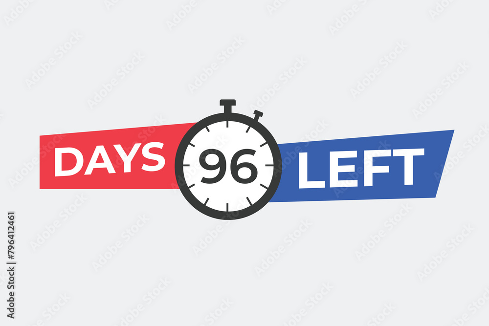96 days to go countdown template. 96 day Countdown left days banner design. 96 Days left countdown timer 96 days to go countdown template. 96 day Countdown left days banner design. 96 Days left countdown timer