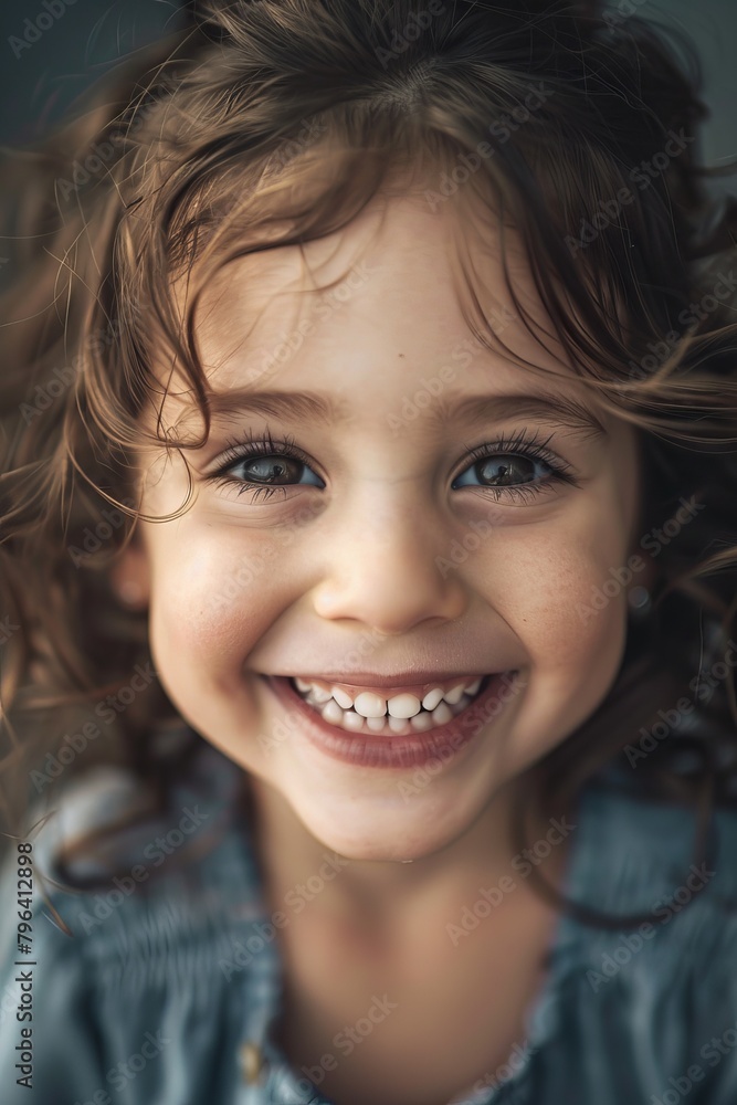 portrait of a smiling little girl portrait of a smiling little girl